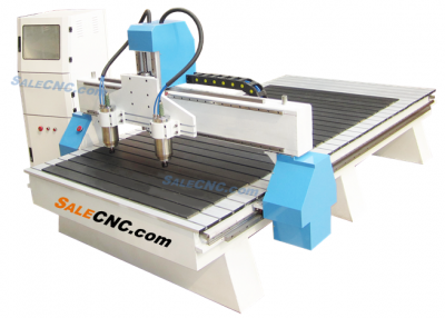 CNC Router Milling XJ1325-BGLW2H machine, 2 Spindles 3.0KW Each